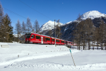 Lokomotiva: At 57804 | Vlak: IR 1144 ( St.Moritz - Chur ) | Místo a datum: Bever 09.02.2022